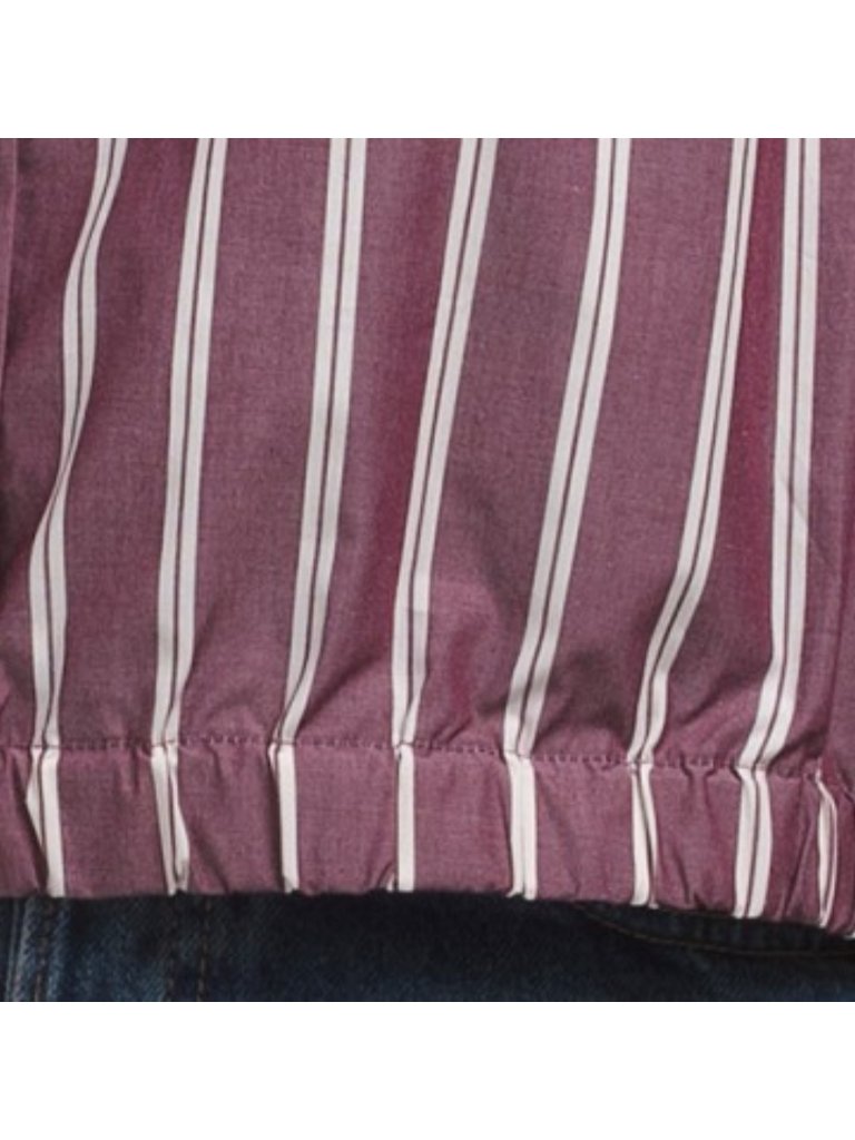 Jane & Delancey Cotton Wide Road Striped Cropped Long Sleeve Shirt — image 4 of 4